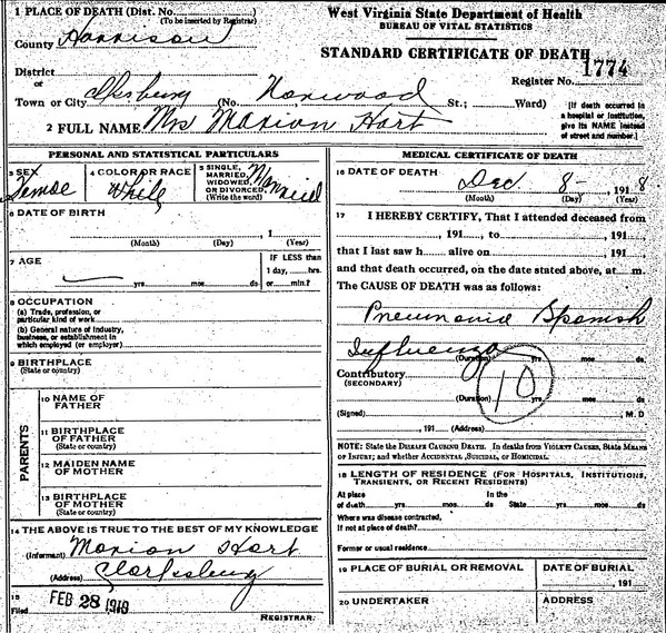 Marion Sherman Hart Mary Elizabeth Brooks